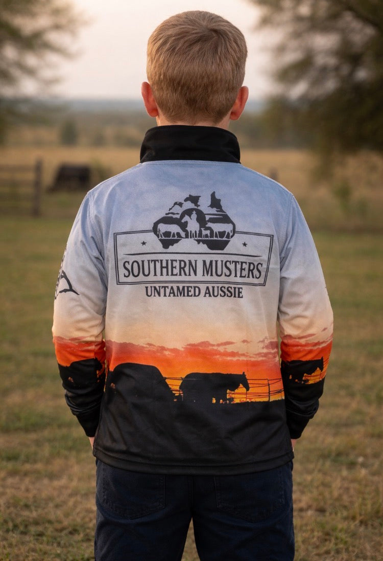 Kids polocrosse fishing shirt