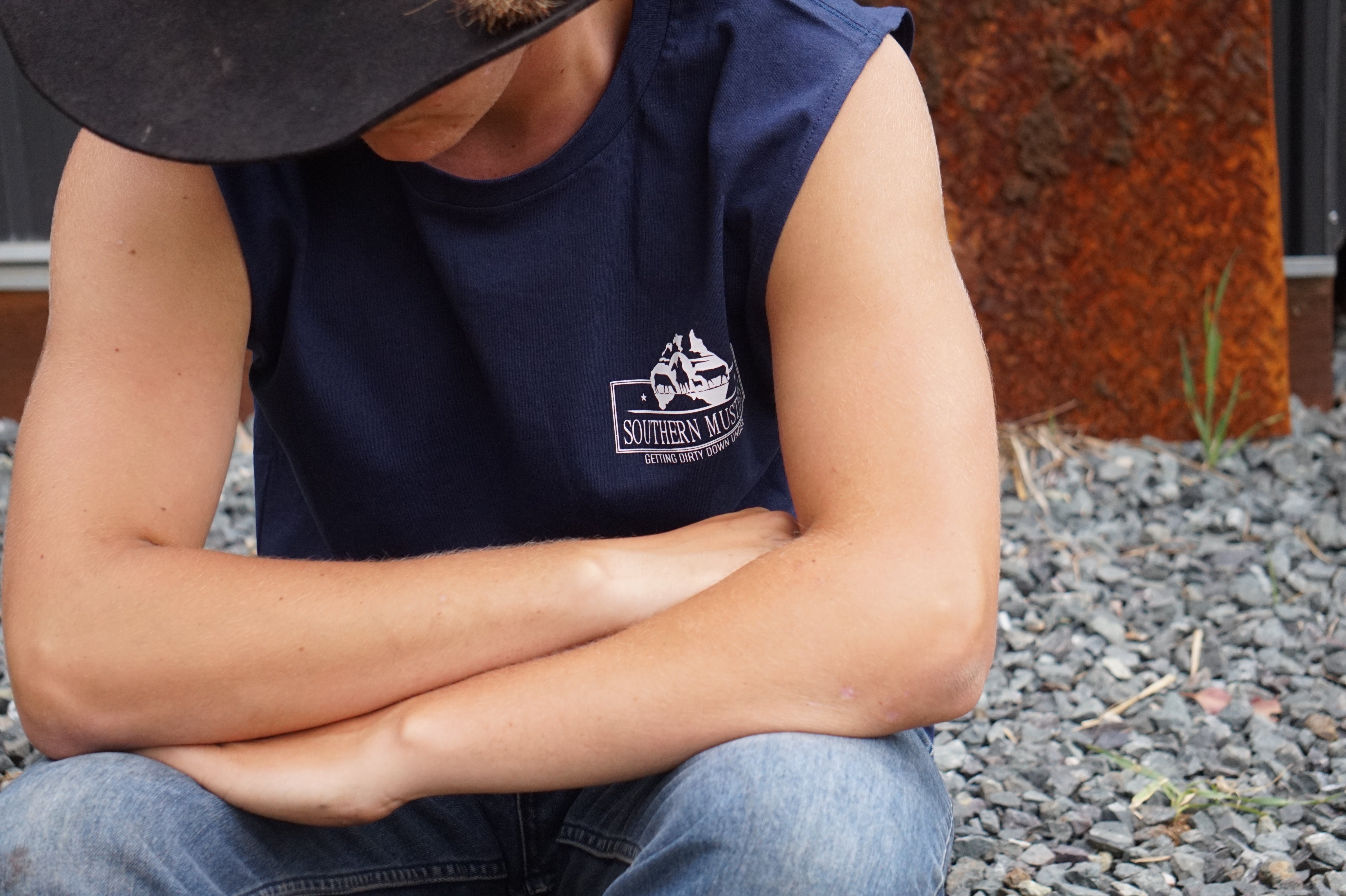 Southern Musters Navy Tank Top