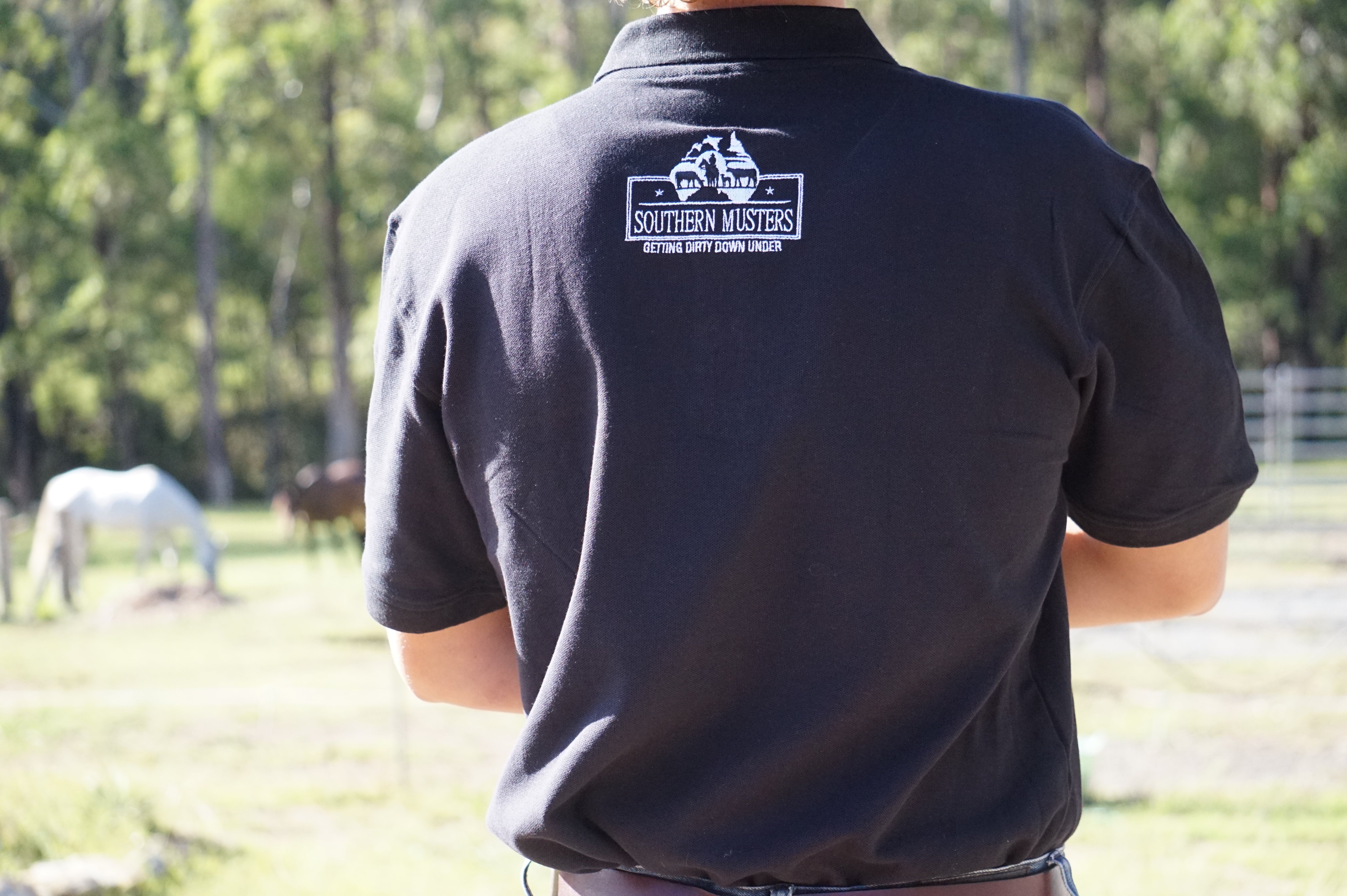 Southern Musters Black Polo Shirts