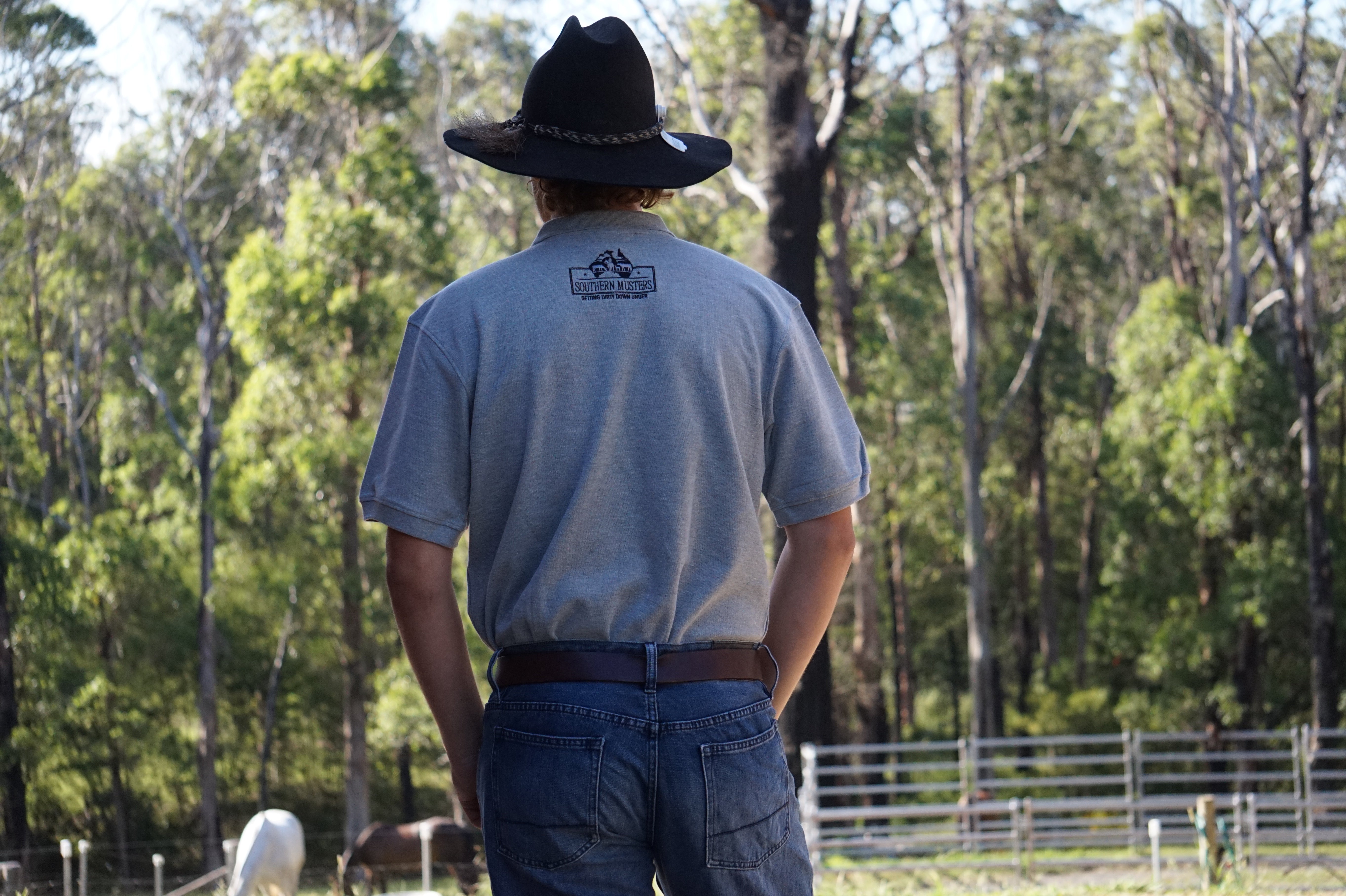Southern Musters Grey Polo shirt