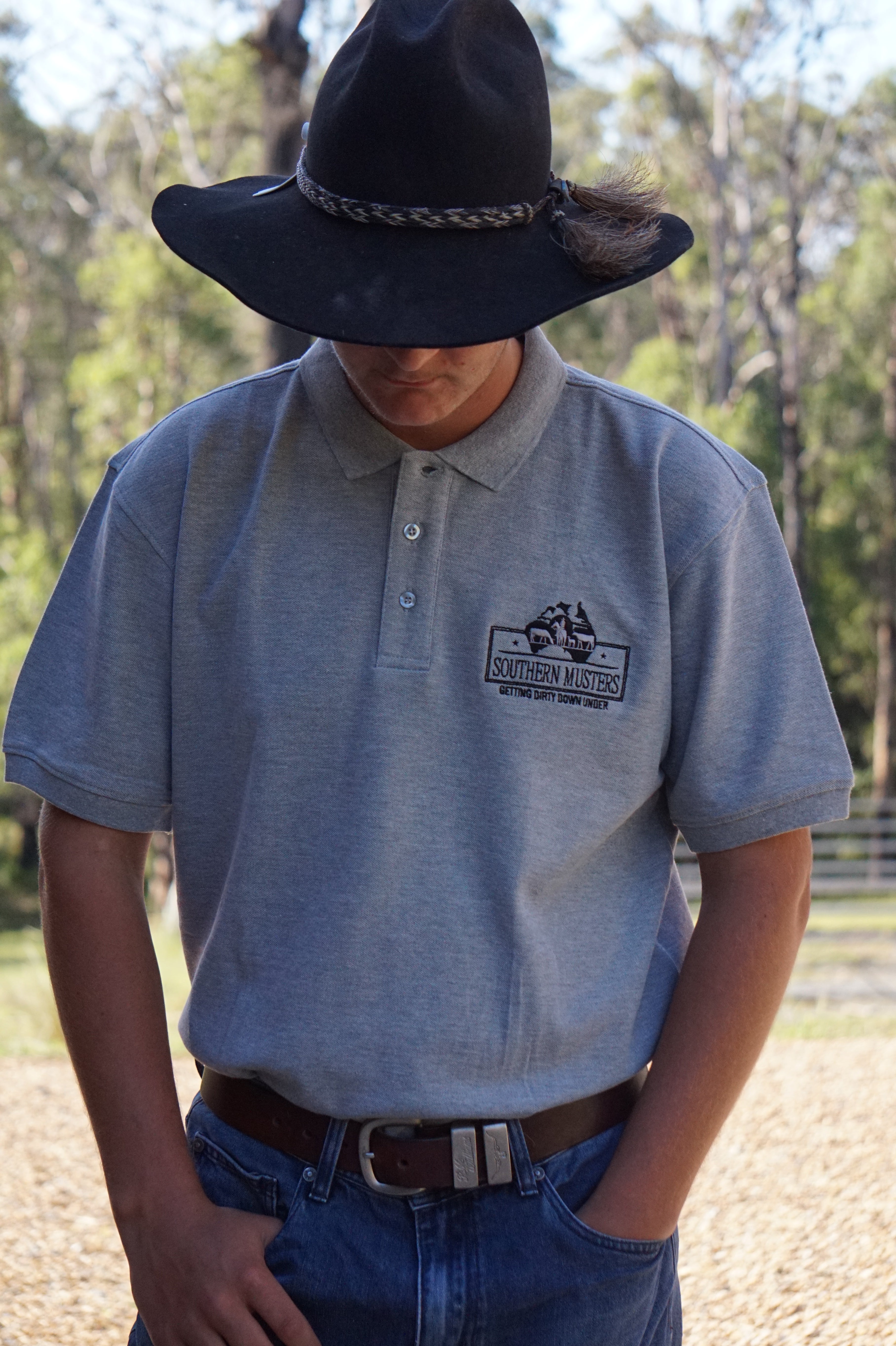 Grey Southern Musters Unisex Polo shirts