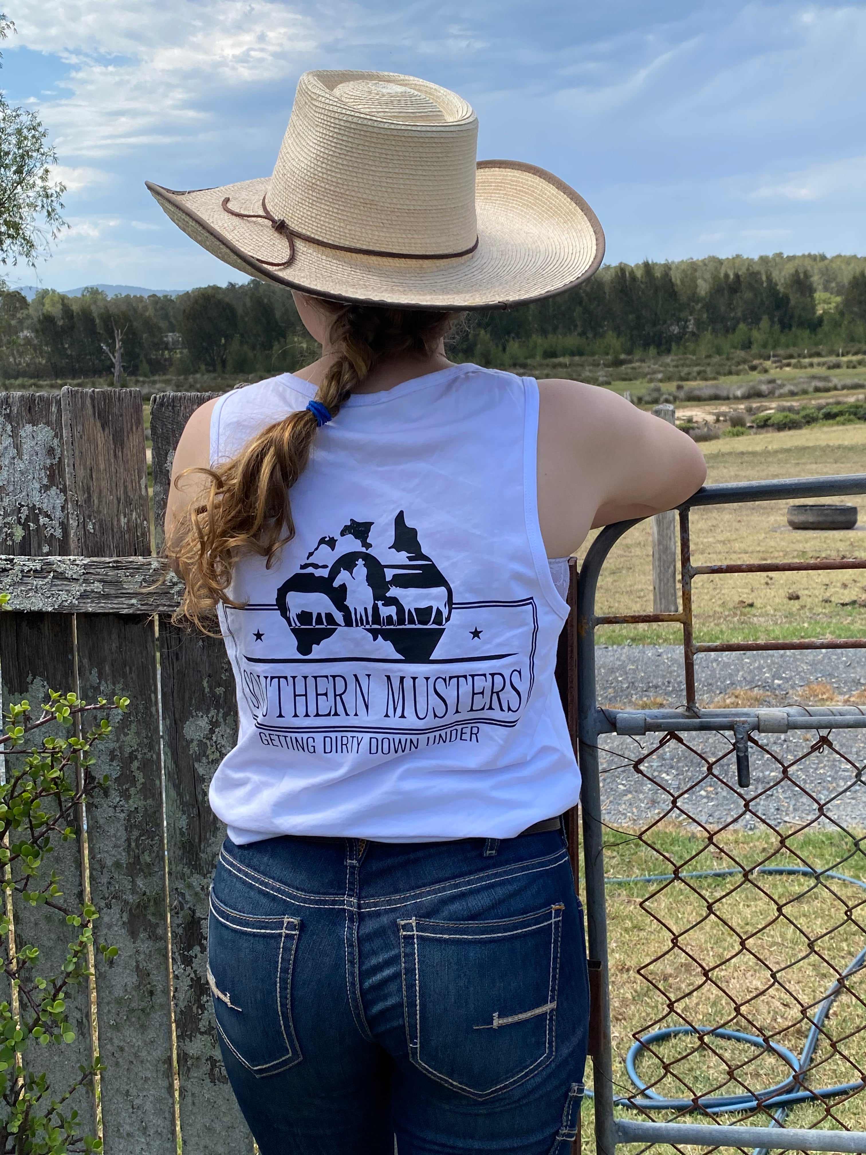 Southern Musters White Singlet