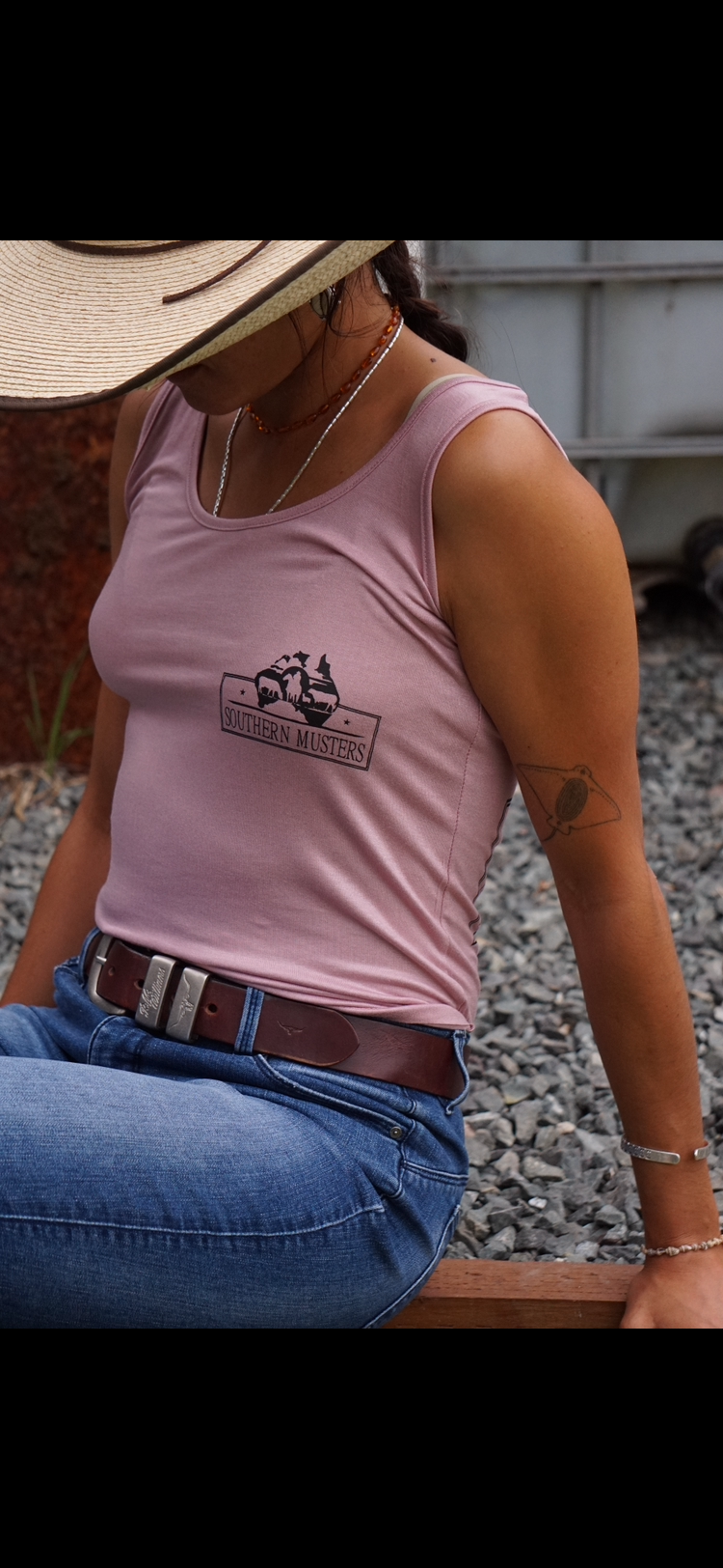 Southern Musters Ladies Pink Singlet