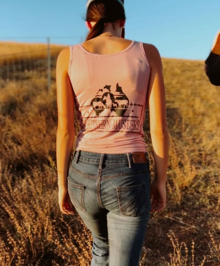 Southern Musters Ladies Pink Singlet