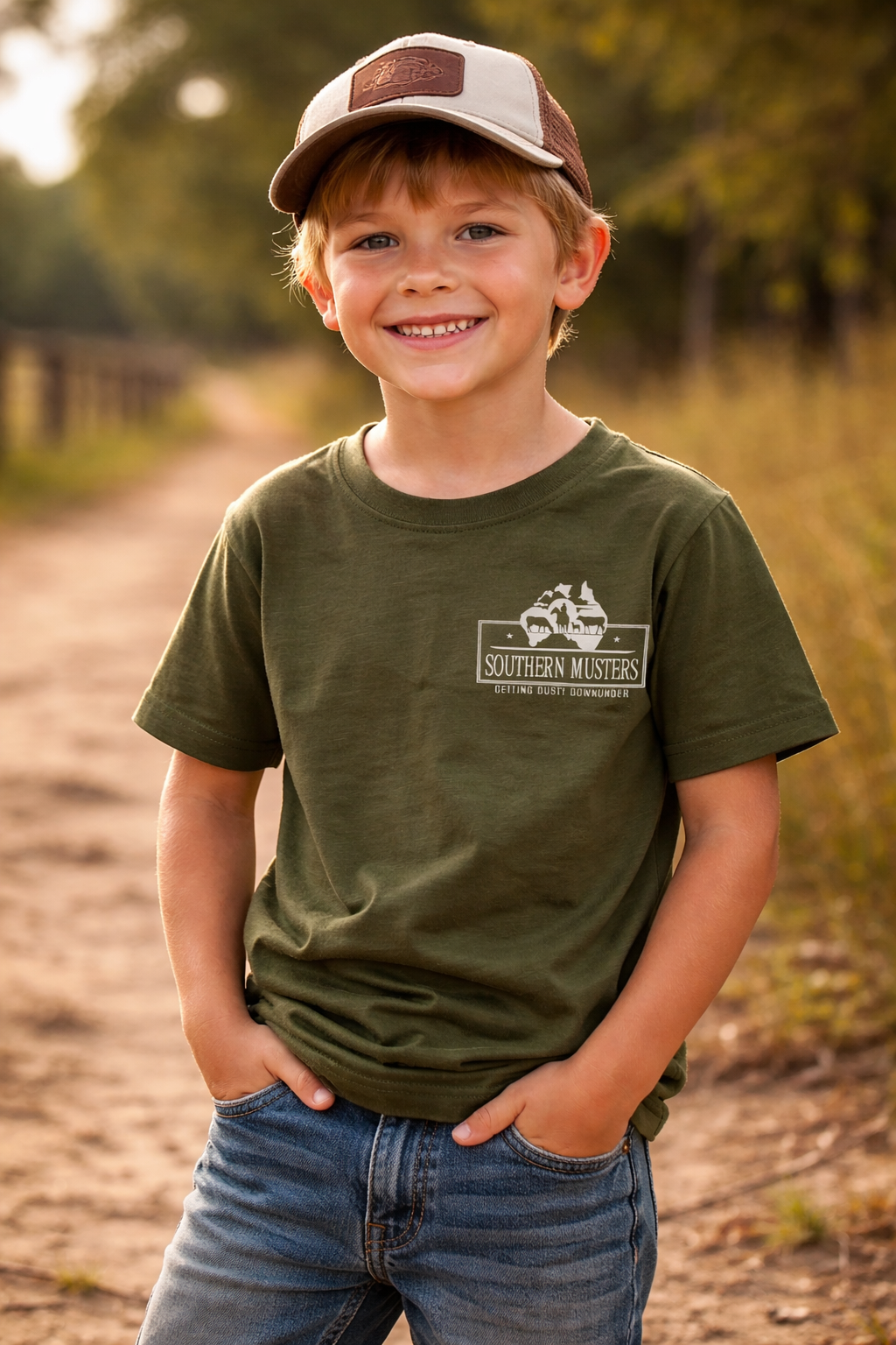 Southern Musters Green short sleeve kids T Shirt